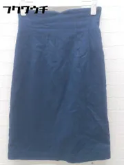 ◇ Khaju カージュ 膝下丈 フレア スカート ネイビー レディース 【中古】 【1002801383527】