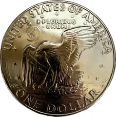 アイゼンハワー　１ドル　コンチョ◆本物 コンチョ コインコンチョ◆約直径３８mm