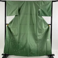 今ならほぼ即納! H-6 紬 茄子色 幾何学 縦縞 雨文 やまと 美品 胴抜き