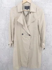 ◇ INDIVI インディヴィ 薄手 長袖 トレンチ コート 36 ベージュ *  【1002799286619】