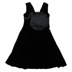美品 エンポリオアルマーニ EMPORIO ARMANI ベロア ノースリーブドレス ワンピース フレアスカート ショート丈 40 黒 ブラック/13 レディースのサムネイル
