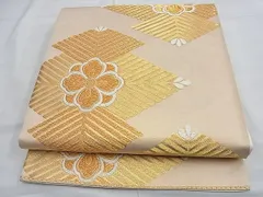 平和屋着物■六通柄袋帯　唐織　松皮菱花菱文　金糸　逸品　n-te1897