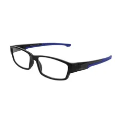 【新品】 [ANYCCS] エニックス 老眼鏡 リーディンググラス おしゃれ 軽量 シンプル スポーツフィット ブラック×ブルー おしゃれ メンズ レディース (1.5)