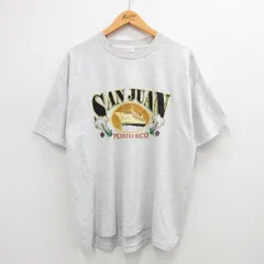 XL/古着 ヘインズ 半袖 ビンテージ Tシャツ メンズ 00s プエルトリコ 船 大きいサイズ クルーネック 薄グレー 霜降り 24mar11 中古