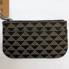 新品未使用品 甲州印伝【小銭入れ ウロコ柄 黒×白漆】コインケース 小物入れ 鹿革 漆型染め 海外土産 日本皮工芸品 日本製