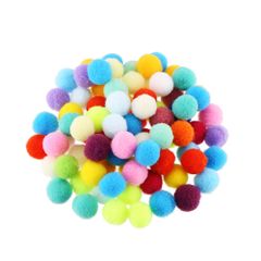 新品 CCINEE 1CM カラフル ポンポンボール ダーク 毛球 小玉 80個セット DIY手芸 手芸材料に