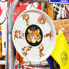 70's ESSO TIGER メタルトレー / エッソタイガー アドバタイジング 看板 ヴィンテージ アメリカン雑貨 キッチン レストラン