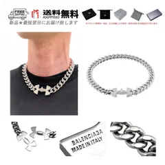 BALENCIAGA × UNDER ARMOUR バレンシアガ アンダーアーマー コラボ ネックレス アクセサリー イタリア製 新品 ★ 0668 シルバー L891-M..のサムネイル