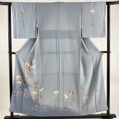 本加賀友禅作家 押田正義 裄65 叩き染 素敵な地模様 付下げ AK-4057 本加賀友禅 押田正義 名古屋帯 未使用品 鴛鴦模様 お太鼓柄