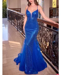 【Cinderella　Divine】ロングドレス　ロイヤルブルーUS6サイズ　コンテスト・発表会・パーティ・ナイトドレス【オーダーメイド対応可】