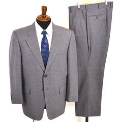 5XF098】MAXLAUREL 2つボタン シングルスーツ M BB3 ダークグレー ストライプ 極 定番 人気 通勤 営業 50154 夏物 春夏 薄手 【中古】【メンズビジネス】202506