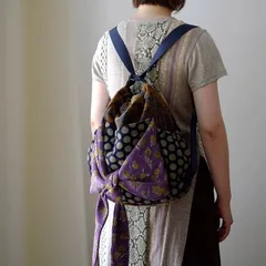 SGYP126  秋冬新作｜バッグ ハンドメイド オリジナルデザイン 2WAY レトロパッチワークバッグ 手提げ＆ショルダー＆リュック対応｜職人手作り・一点物感のある小さめ大容量バッグ  小ロット生産 / 個性派ファッション / ギフト  レディースバッグ