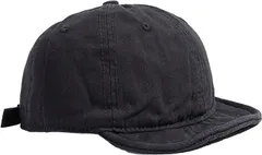 [One Drop] ショートブリム 短ツバ BBキャップ アウトドア トレラン サイクル キャップ メンズ レディース 帽子 無地 野球 スタイル ワーク 帽 スポーツ UV 対策 ファション 春 夏 秋 冬 短い ツバ アンパイア カジュアル [ブラック]