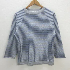 z■ユナイテッドアローズ/UNITED ARROWS B＆Y 長袖Tシャツ ボーダー柄 ■【L】灰/men's/15【中古】■