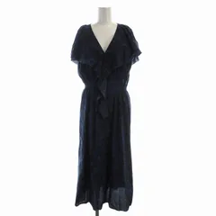 ボールジー BALLSEY トゥモローランド ワンピース ロング 花柄 半袖 36 紺 ネイビー 11-06-71-06733 /EE