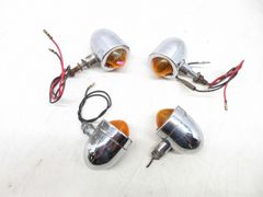 バレットウインカー 4個セット 真鍮 ハーレー ビンテージスタイル