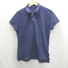 ◇ ⊂ RALPH LAUREN ラルフローレン THE SKINNY POLO 半袖 ポロシャツ サイズL ネイビー メンズ E  【1502180025969】