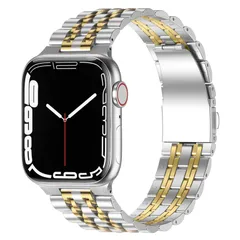 【在庫セール】5 6 7 8 4 9 Ultraシリーズ10 3 38mm、iWatch 40mm 41mm SE 42mm 44mm 用ステンレススチールメタル交換用ストラップ 45mm 46mm Watchバンド49mm (42mm/41mm/40mm/3