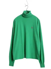 【お得なクーポン配布中!】 90s ラルフローレン タートルネック 長袖 Tシャツ メンズ L オールド ポロ ロンT スムース コットン ストレッチ シングルステッチ シンプル
