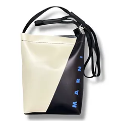 国内正規 参考上代84700円 未使用品 MARNI Tribeca クロスボディバッグ  ショルダーバッグ 鞄 マルニ SBMQ0068A1 シェル×ブラック 92897A0のサムネイル