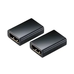 エレコム HDMI延長アダプター(タイプA-タイプA)スリム 2個入りタイプ ブラック AD-HDAASS02BK