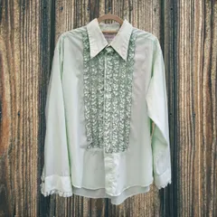 ラウンド 【希少】70s L&M Cupra Fashions フリルシャツ shirt