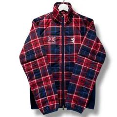 Admiral GOLF アドミラル ゴルフ 2WAY 中綿ジャケット アウタージャンパー チェック柄Lサイズ ダブルチェック スポーツ 軽量 メンズ 秋 ゴーゴー古着久喜倉庫店 鴻611T