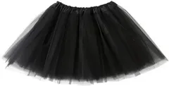 SSKRYL レディース スカート パニエ チュール ダンス バレエ ドレス ハロウィン 衣装(ブラック)