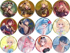 【中古】バッジ・ビンズ 全12種セット 「COCOLLABO×piapro 39Culture2024 WORLD ＆ FES トレーディング 大き目メタリック缶バッジ」