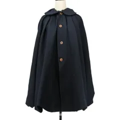 美品✨トリココムデギャルソン　厚手　丸襟ツイード　コート　黒　S アーカイブ トリココムデギャルソン】コート ツイード 丸襟 厚手 Mサイズ 黒