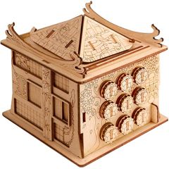ESC WELT House of Dragon 立体パズルボックス - 知育玩具パズル 木製 子供 知恵の輪 大人 組み木パズル - ギフト誕生日 贈り物 プレゼント - 脳トレ 高齢者パズル