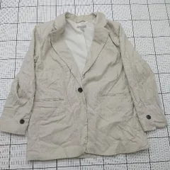 ◇ Θ H&M エイチアンドエム 使用シーン多数 長袖 テーラードジャケット サイズM ベージュ系 レディース E  【1508250000515】