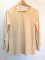 【SHOO・LA・RUE】シューラルー ベージュ トップス M レディース 薄手 長袖Tシャツ カットソー インナー ワールド