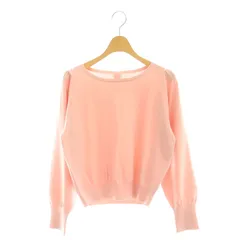 ストロベリーフィールズ STRAWBERRY-FIELDS 24SS ビジュー装飾 ニット カットソー 長袖 ピンク /AT ■OS