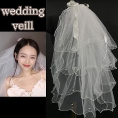 신품 신부 웨딩 베일 레이디스 나비 매듭 사진 귀여운 결혼식 2차회 파티 드레스 원피스 연주회 코스프레 의상 미니 큰 사이즈 인어 속옷 이너 롱 3m 쇼트 머리 장식 미들 꽃 미니 블랙 카드 크리스마스