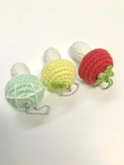 【新品、未使用】ハローキティ メロンパンストラップ レア3点セット 新品、未使用】ハローキティ メロンパンストラップ レア3点