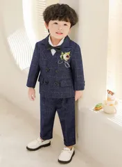 スーツ キッズスーツ フォーマル 男の子 スーツ キッズ フォーマル リングボーイ ツイード ベビースーツ 子供スーツ 子供服 5点セット 発表会 卒業式 入学式 卒園式 入園式 結婚式 七五三 90 100 110 120 130 ON75570