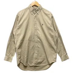 RALPH LAUREN ラルフローレン BLAIRE ワンポイント刺繍 シャツ ベージュ サイズM 正規品 / 52192