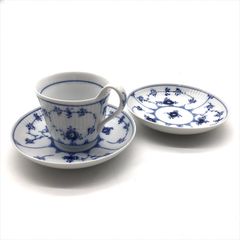 未使用品 Royal Copenhagen ロイヤル コペンハーゲン ブルー フルーテッド プレイン カップ＆ソーサー セット テーブル ウェア 食器 m14681