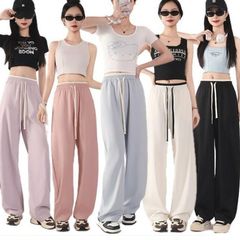 ワイドパンツ ダブルウエスト 冷感パンツ 夏 ポケット付き レディース ロングパンツ 低身長 高身長 イージーワイドパンツ ゆったり 韓国服 ボトムス ガウチョパンツ カジュアル オフィス liuke10