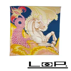 ■未使用■　エルメス カレ90 スカーフ CHEVAL SIRENE シュバル シレーヌ ダブルフェイス リバーシブル シルク ピンク 箱 【296192】6