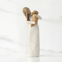 ウィローツリー彫像 Adorable You(Golden) - 愛しいあなた 19cm いぬ 大人の女性 | おしゃれ 置物 彫刻 人形 インテリア スーザン･ローディ 正規輸入品
