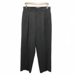 GIRGIO ARMANI フランネル スラックス パンツ ブラック 48 GIORGIO ARMANI(ジョルジオ・アルマーニ) スラックスパンツ
