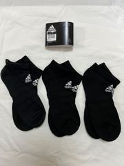 計3足 adidas アンクル ソックス 22〜24 黒3足 - メルカリ