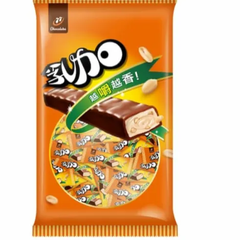 台湾産　77乳加巧克力　チョコヌガー320g　77乳加 ピーナッツヌガーバー