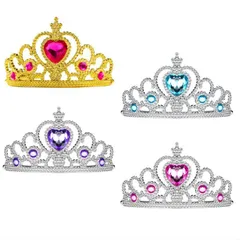 ティアラ 王冠 キッズ 女の子 子供 クリスマス プレゼント コスプレ プチ ギフト なりきり 仮装 コスチューム プリンセス ドレス 用 お姫様 子供 用 子ども 小学生 誕生日 プレゼント おもちゃ カチューシャ アクセサリー 100 110 120