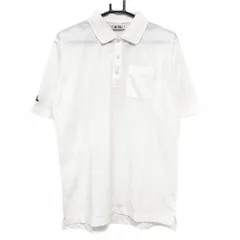 ★値下げ★アディダス 半袖ポロシャツ アイボリー 袖ロゴ刺しゅう メンズ L/G ゴルフウェア adidas