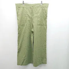 ◇ LOWRYSFARM ローリーズファーム ワイド ゆったり 春夏 秋 ポケット パンツ サイズF カーキ レディース E  【1305290021513】
