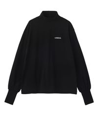 [ミルクフェド] Tシャツ COOPER LOGO HIGH NECK TOP レディース ブラック