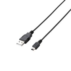 エレコム RoHS指令準拠&-環境配慮パッケージ エコUSBケーブル USB2.0 A-miniBタイプ 0.5m ブラック U2C-JM05BK